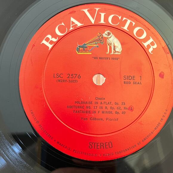 Van Cliburn My Favorite Chopin Vinyl LP 1961 RCA Victor Red Seal LSC 2576 - Picture 3 of 8